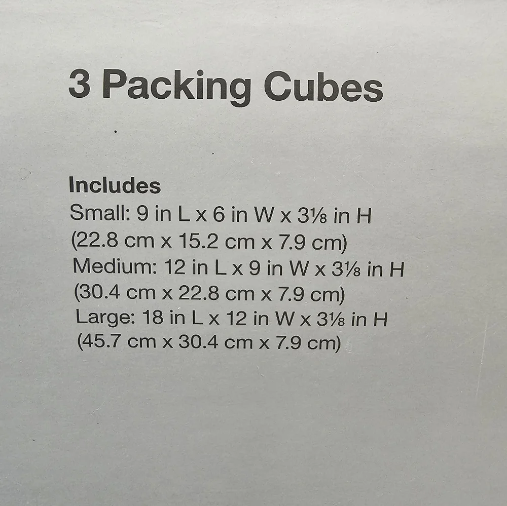 3pc Packing Cube Set Light - Made by Design